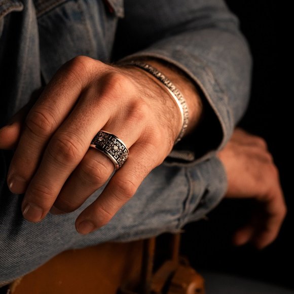 Sterling Silver .925  Handcrafted in the USA NightRider Jewelry DREXTYN BAND - Picture 7 of 7